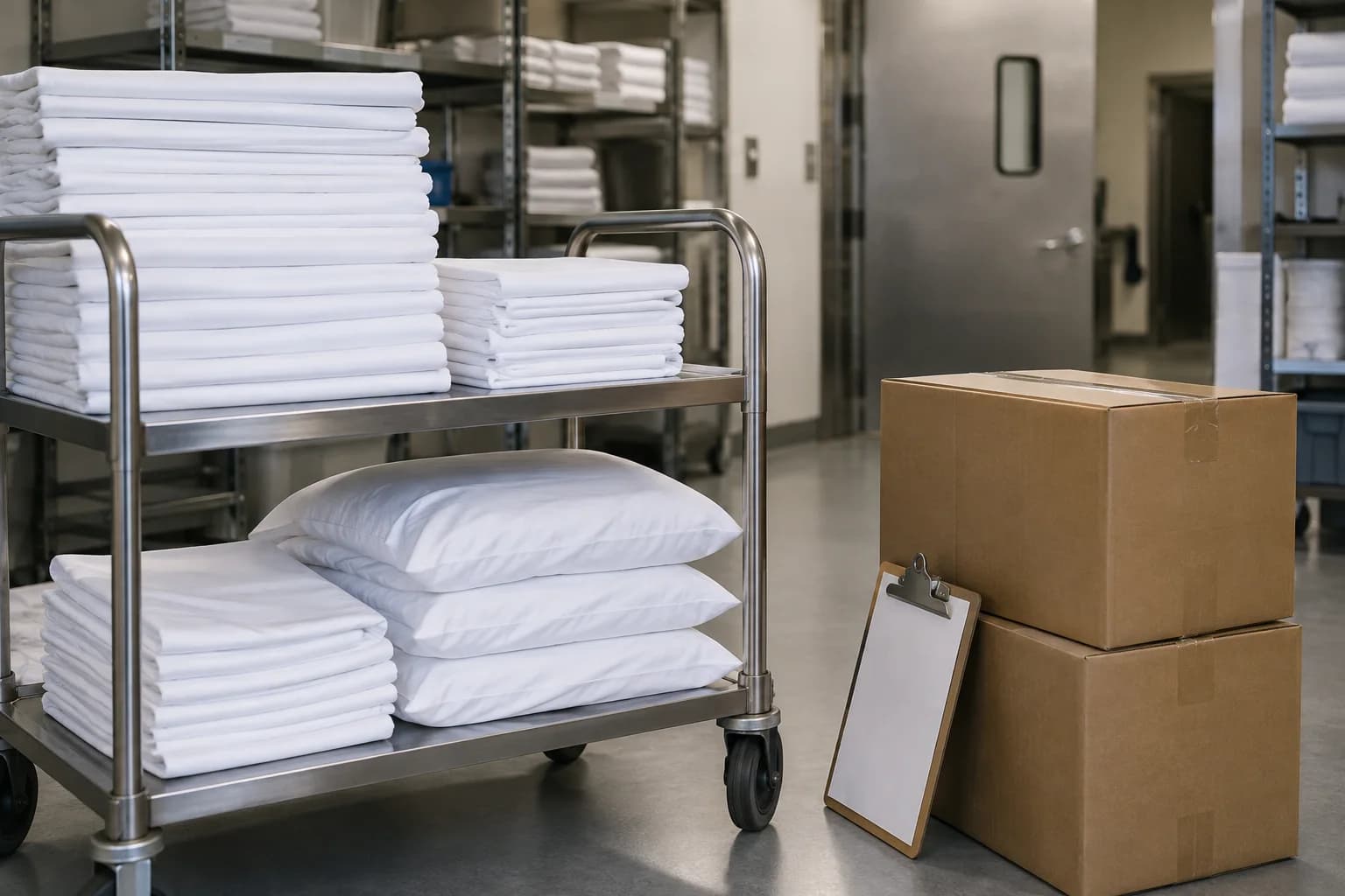 Réception du linge d'hôtel : compter, séparer et résoudre les écarts