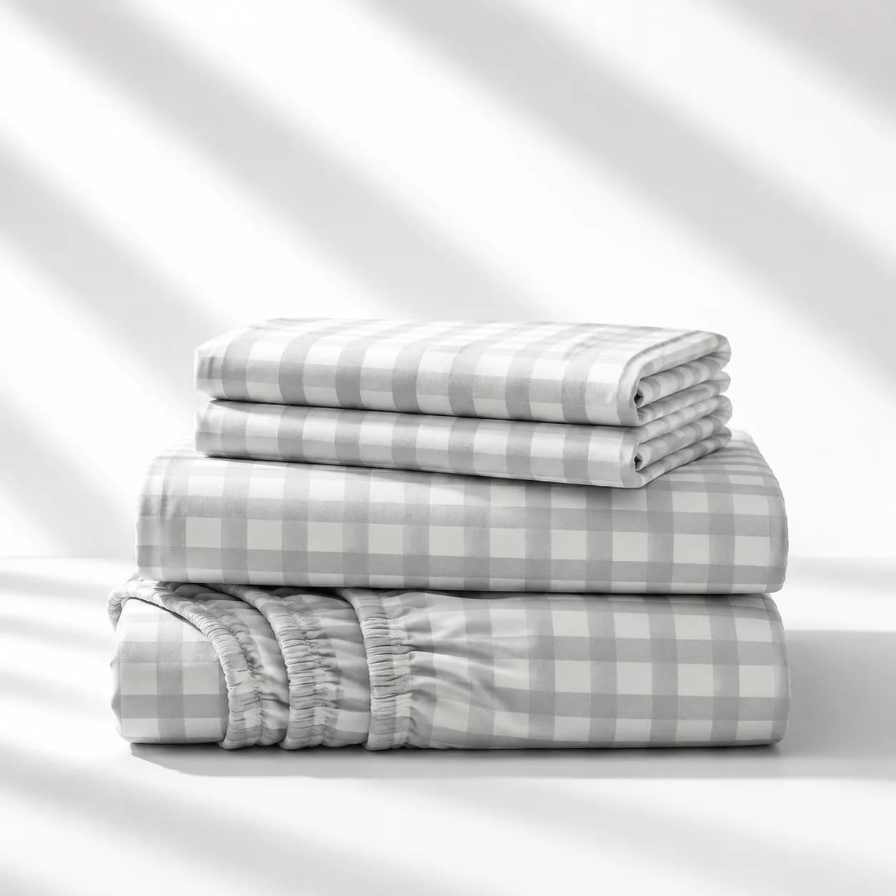 Yarn-Dyed Gingham Check Cotton Bedding Set thumbnail 2