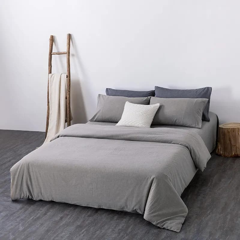Solid 100% Cotton 13372 Four-Piece Bedding Set thumbnail 5
