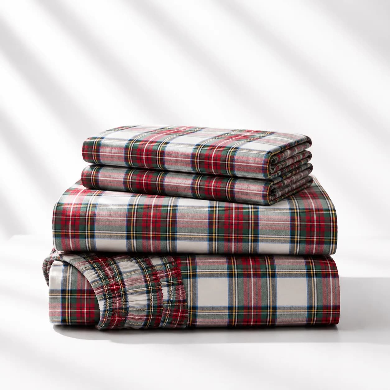 Tartan Plaid Reactive-Print Cotton Bedding Set thumbnail 2