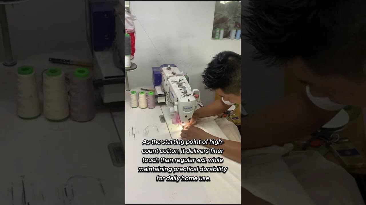High-Count Cotton Bedding Sewing: Buyer Verification Short