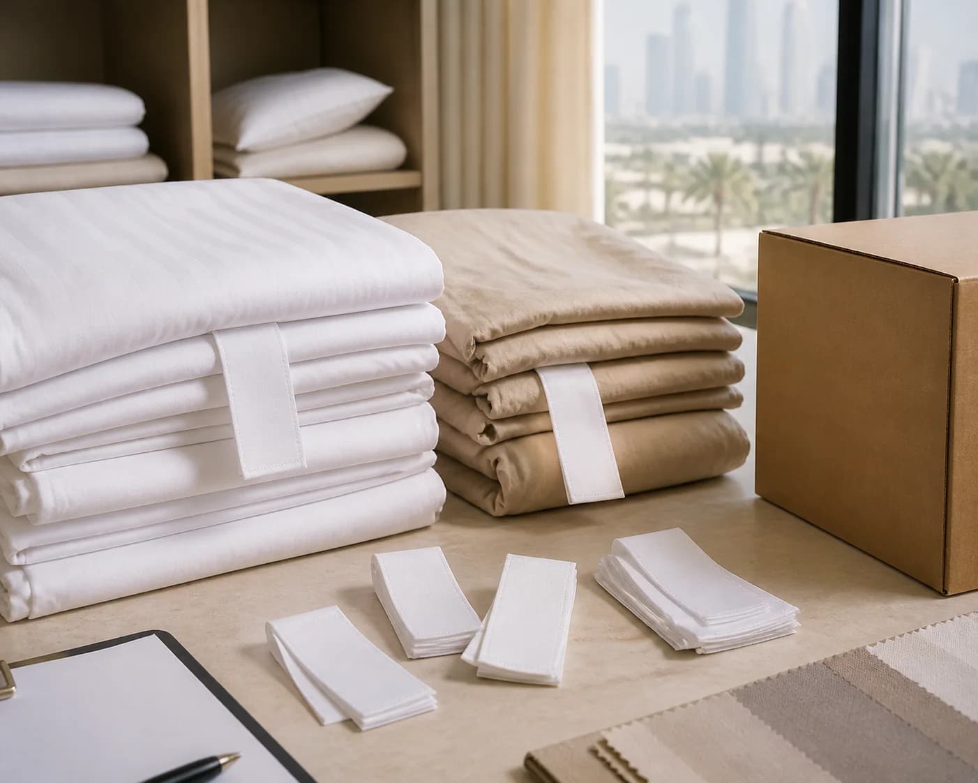 Importer du linge de lit aux Émirats : ECAS et étiquetage arabe